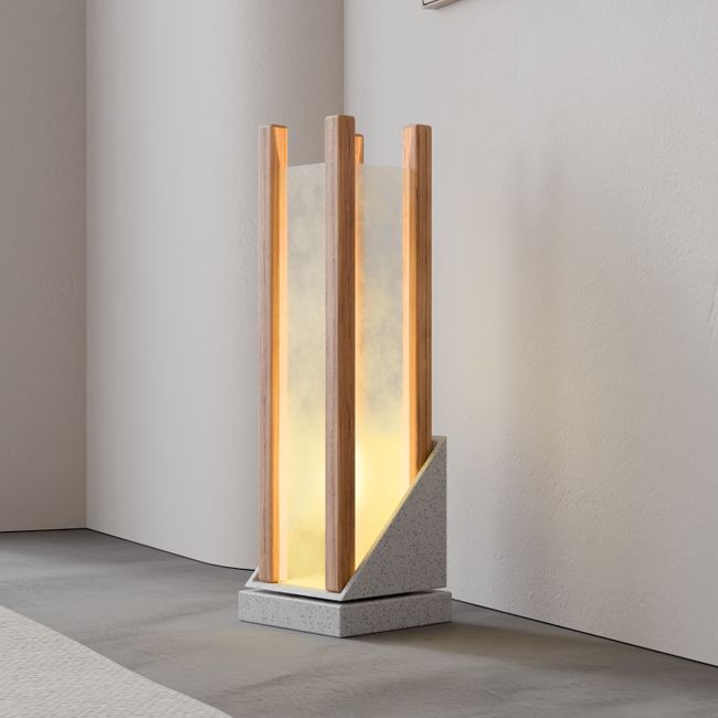 Aurora Walnut Floor Lamp