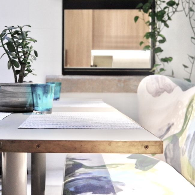 Aurora Brass Dining Table